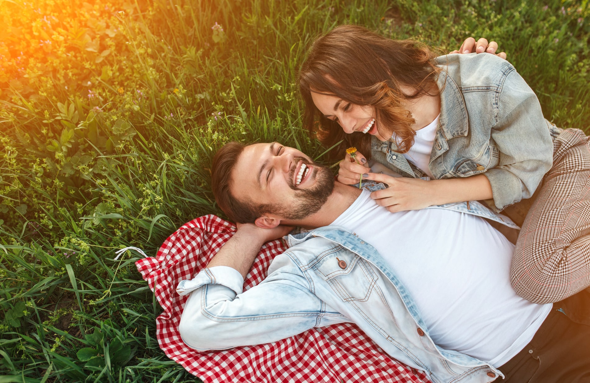 Couple enjoying the sun after bone grafting surgery in St Johns FL